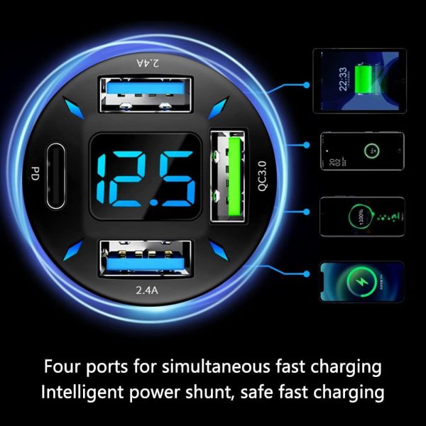Aokdom Fast Car Charger Black-3