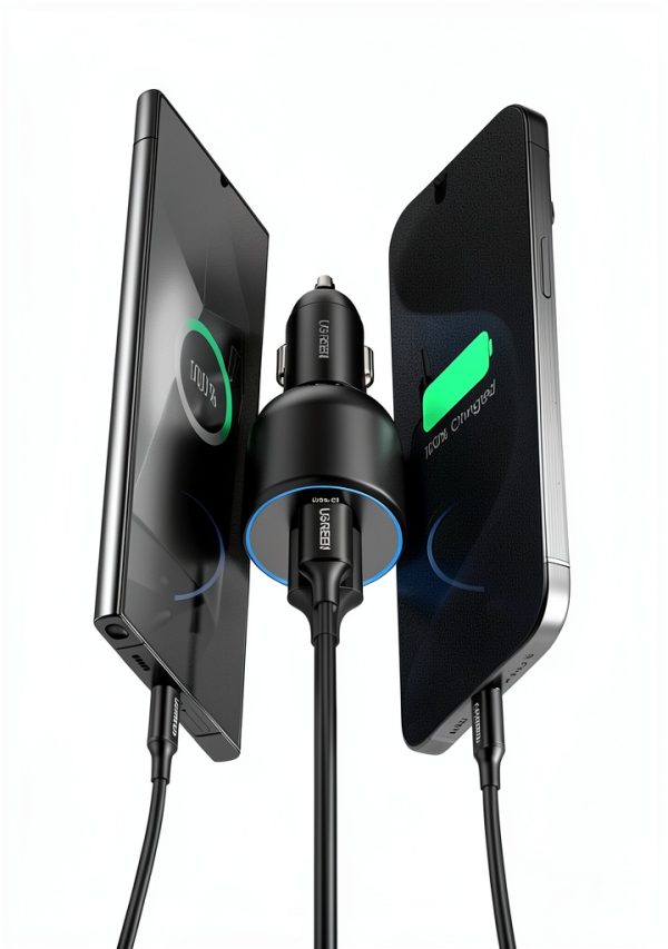 Ugreen 130W Car Charger for MacBook iPhone Galaxy-2