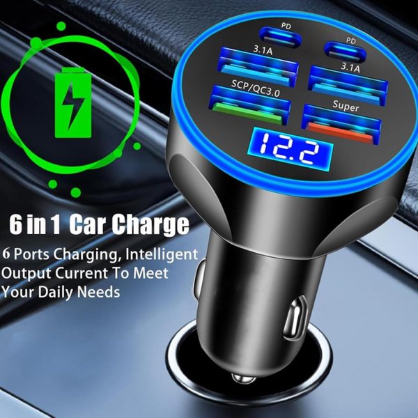 UYUXIO USB C Car Charger Fast Charging-6