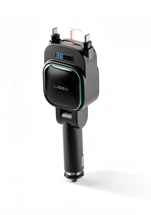 Lisen Fast Charging Car Charger Black-8