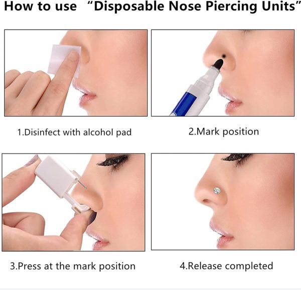 Nose Piercing Kit DJCIW Stainless Steel-2