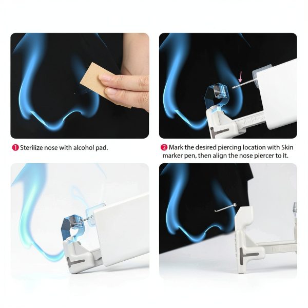 Nose Piercing Kit Firstomato Stainless Steel-4