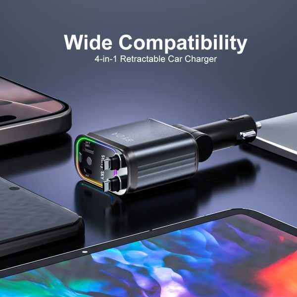 BYDA 69W Car Charger for iPhone and Android-7