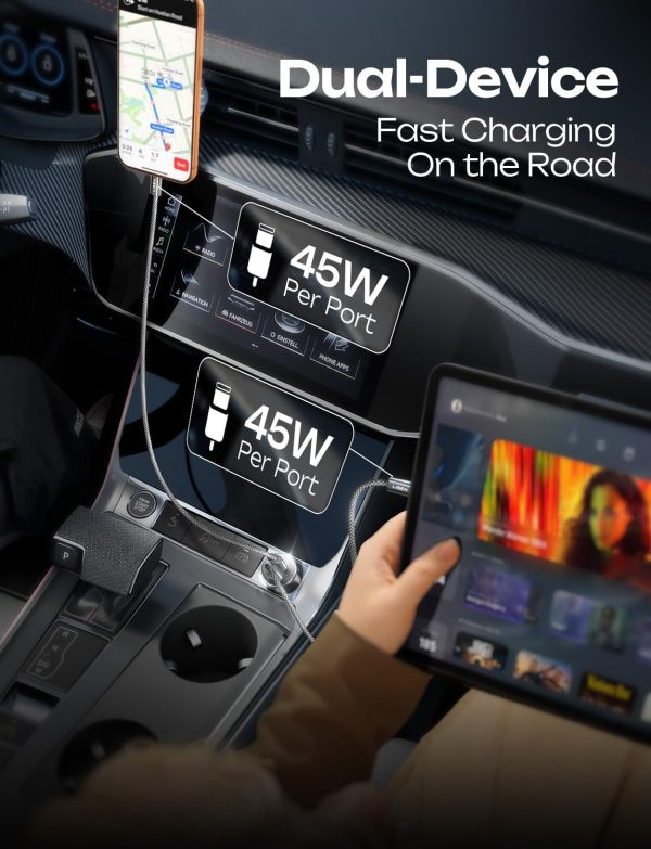 Lisen iPhone 17 Fast Car Charger USB C-4