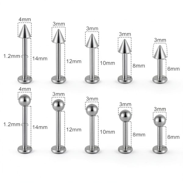 DJCIW Body Piercing Kit 316L Stainless Steel 75pcs Complete-2