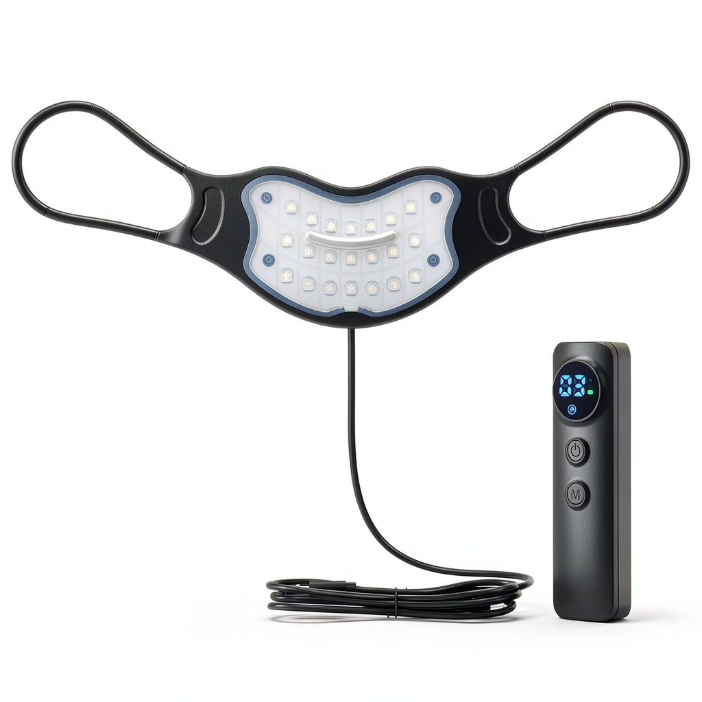 Red Light Lip Plumper Device in use