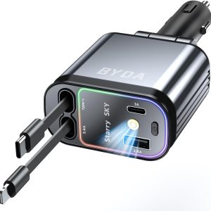 BYDA 69W Car Charger for iPhone and Android-0