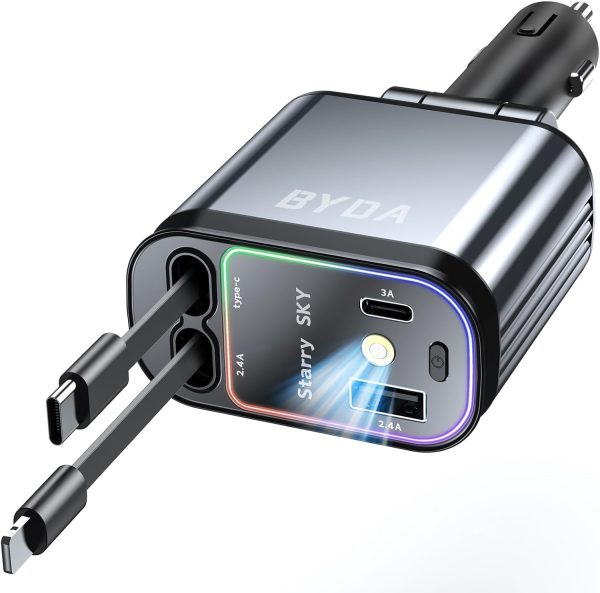 BYDA 69W Car Charger for iPhone and Android-0