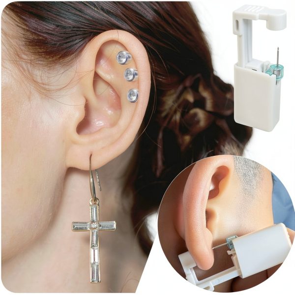 Ear Piercing Kit Qoaimu Stainless Steel Disposable-5
