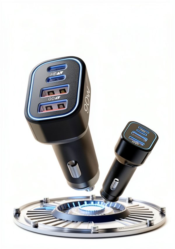 Heyuan Renzhi 4-Port Fast Car Charger-2