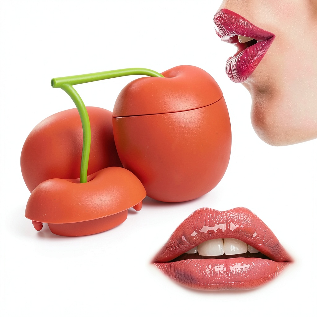 Person using AGARES lip plumper before a night out