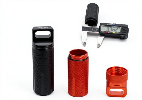 HRX Package EDC Survival Capsule – Aluminum Pill Bottle 2‑Piece-2