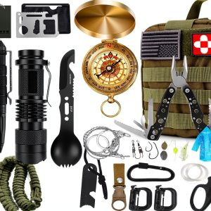 Survival Kit Verifygear 32-in-1 Emergency Survival Gear Green-0