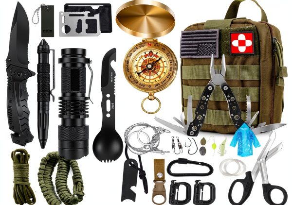 Survival Kit Verifygear 32-in-1 Emergency Survival Gear Green-0