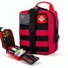 Survival Kit LUXMOM 142pcs Red Medium with Molle Pouch-1