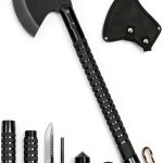 Survival Camping Axe LIANTRAL Folding Tactical Hatchet with Hammer-0