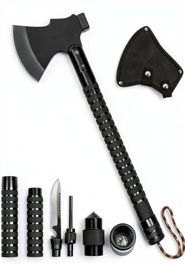 Survival Camping Axe LIANTRAL Folding Tactical Hatchet with Hammer-0
