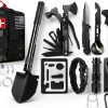LUXMOM Gifts for Men Dad Christmas, Survival Kit and First Aid Kit, 142 Pcs Survival Gear and Equipment with Molle Pouch, Camping Essentials for Men Outdoor Adventure-0