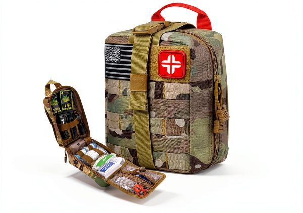 Survival Kit LUXMOM 142pcs Outdoor Gear with Molle Pouch Camouflage-1