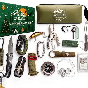 Survival Kit Advent Calendar 2025 WIFER 24-Day Outdoor Tools for Men-0