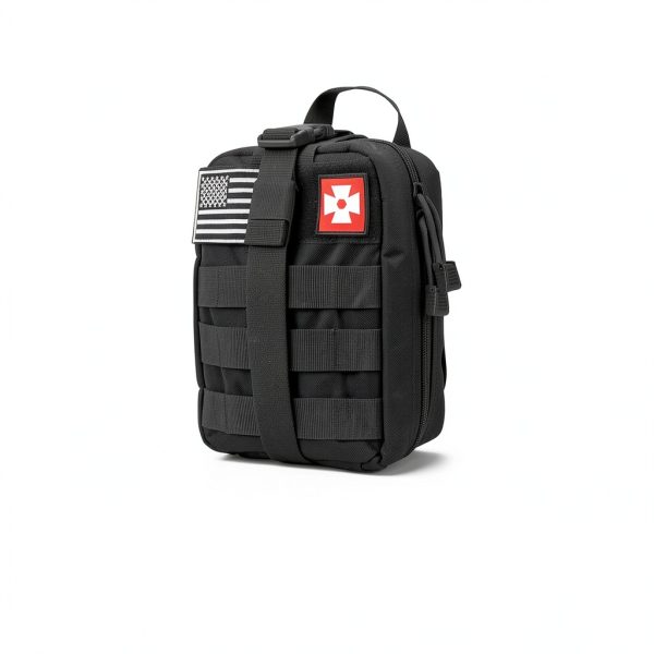 Survival First Aid Kit Kleclcw 210pcs Black Nylon Survival Gear Kit-1