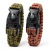 Emergency Survival Bracelet RLXMARTD 8 Pack with Whistle and Compass-0