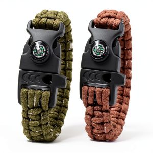 Emergency Survival Bracelet RLXMARTD 8 Pack with Whistle and Compass-0