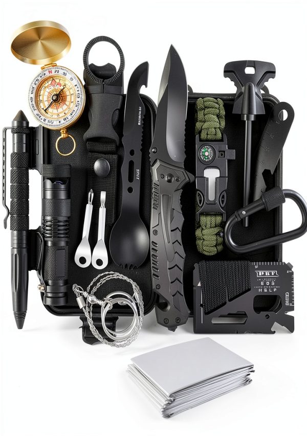 Survival kits 17 in 1, Emergency Survival Gear and Equipment, Cool Gadgets for Men Camping Fishing Hunting Outdoor-0