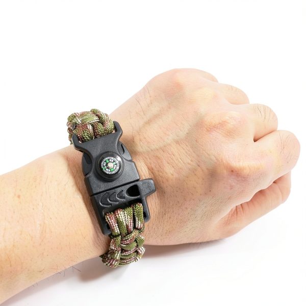 Emergency Survival Bracelet RLXMARTD 8 Pack with Whistle and Compass-3