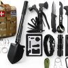 Survival Kit LUXMOM 142pcs Outdoor Gear with Molle Pouch Camouflage-0