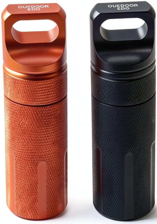 HRX Package EDC Survival Capsule – Aluminum Pill Bottle 2‑Piece-0