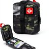 LUXMOM Gifts for Men Dad Christmas, Survival Kit and First Aid Kit, 142 Pcs Survival Gear and Equipment with Molle Pouch, Camping Essentials for Men Outdoor Adventure-1