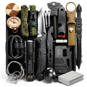 Survival Kit Khvvxe 19-in-1 Stainless Steel Outdoor Large Neutral-0