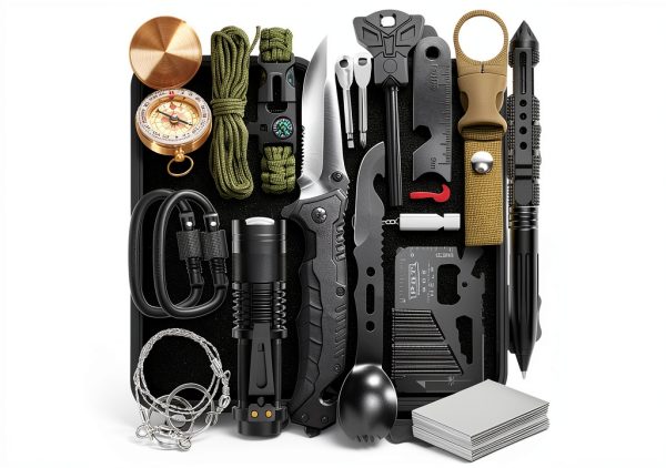 Survival Kit Khvvxe 19-in-1 Stainless Steel Outdoor Large Neutral-0