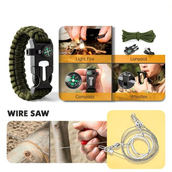 Gifts for Men Survival Kit by BesTuckle 25‑Piece Emergency Gear-5