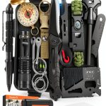 Dusor 19 in 1 Survival Kit DS-1 Black Waterproof Outdoor Gear for Men-0