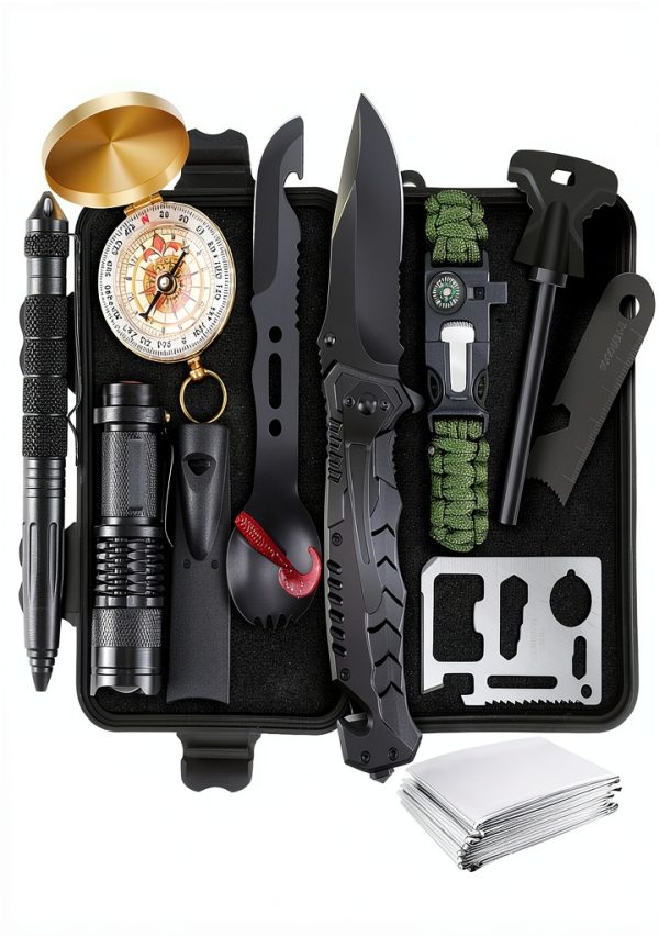 Survival Kit for Men 13-in-1 Tactical Gear by Abpir Camping Hiking-0